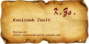 Konicsek Zsolt névjegykártya